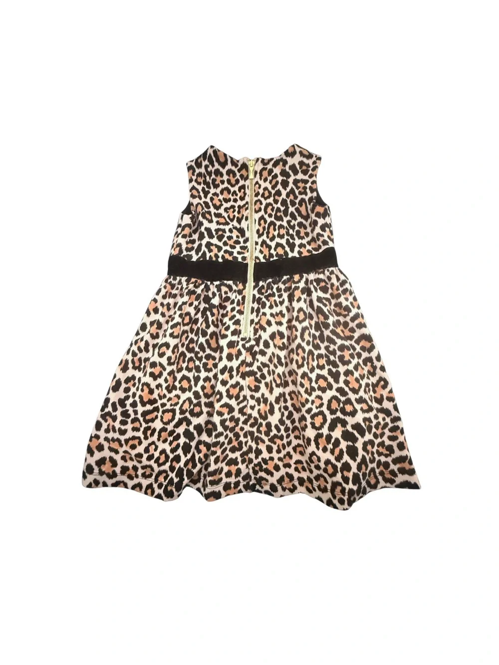 🐆 Kate Spade Girls Leopard Print Party Dress with Red Flower Accent 122/7Y